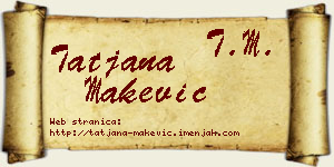 Tatjana Makević vizit kartica